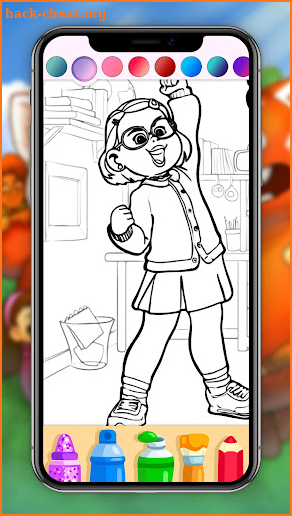 Turning Red Coloring Page Game screenshot