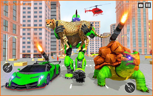 Turtle Super Robot Car Transform Shooting Game screenshot