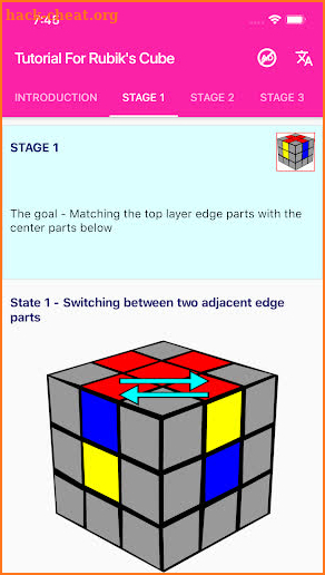 Tutorial For Rubik's Cube screenshot