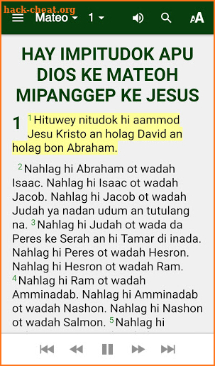 Tuwali Ifugao Bible screenshot