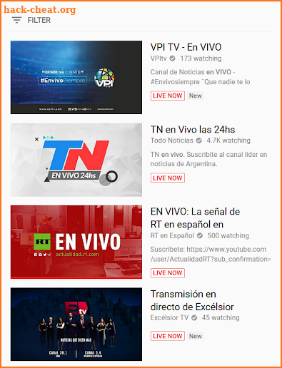 TV en vivo screenshot