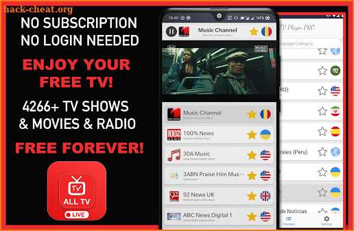 TV Player PRO - FREE 4266+ TV LIVE CHANNELS screenshot