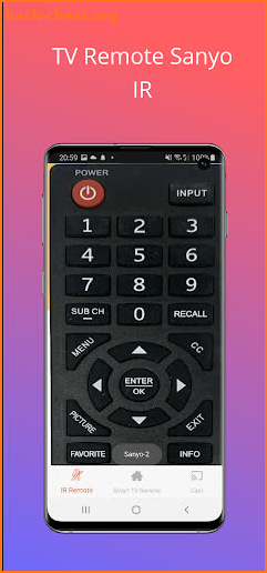 TV Remote For Sanyo screenshot