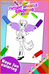 Twilight Sparkle Coloring Game screenshot