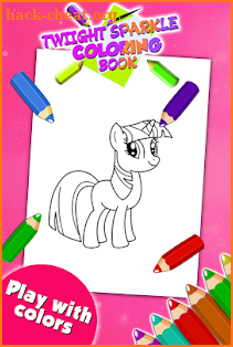 Twilight Sparkle Coloring Game screenshot