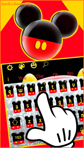 Twinkle Cute Micky Bow Keyboard Theme screenshot