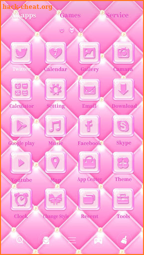 Twinkle heart GO Launcher Theme screenshot