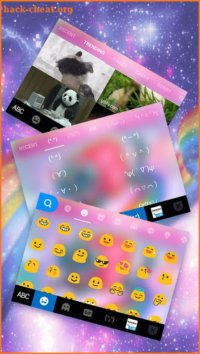 Twinkle Rainbow Cat Keyboard Theme screenshot