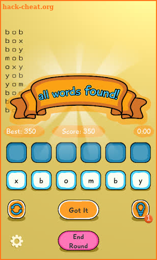 Twisty Words - uncrossed word search puzzle screenshot