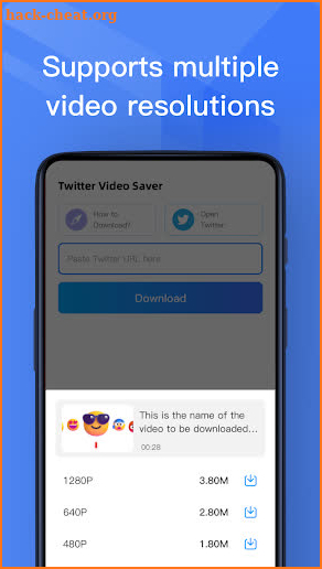 Twitter Video Saver screenshot