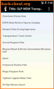 TWiz:WDW Transportation Wizard screenshot