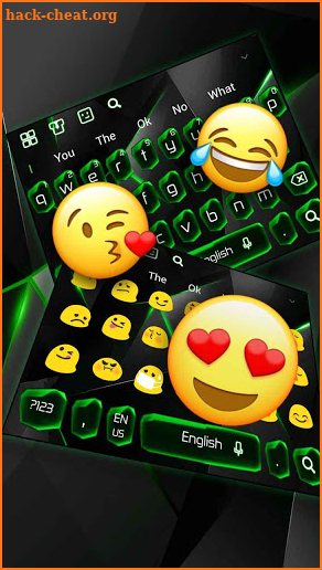 Typing. Fast Neon Green Keyboard screenshot