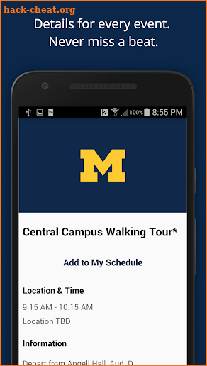 U-M Orientation 2018 screenshot