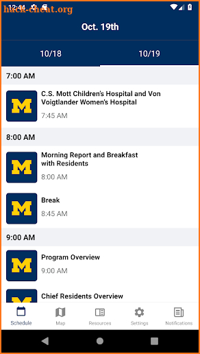 U-M Pediatric Residency screenshot