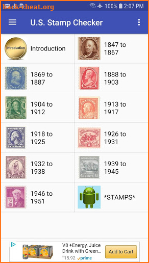 U. S. Stamp Checker screenshot