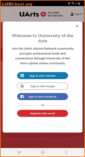 UArts Alumni Network screenshot