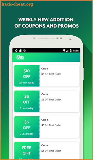 Uber Eats Promo Code - Food Delivery screenshot