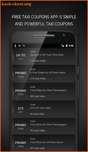 Uber Taxi Coupon Code & Free Ride screenshot