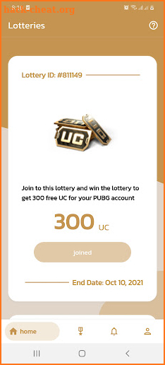 UC Lottery screenshot