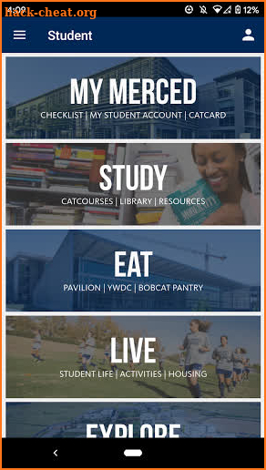 UC Merced Connect screenshot