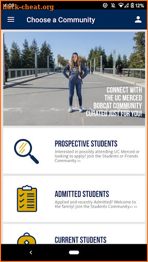 UC Merced Connect screenshot