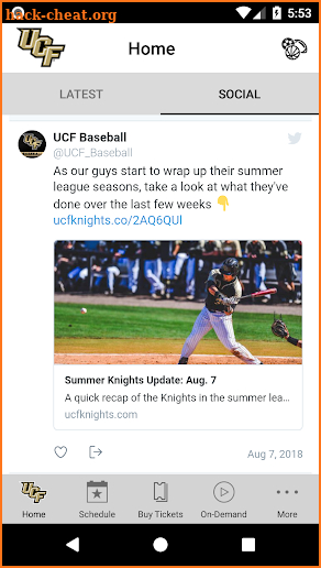 UCF screenshot