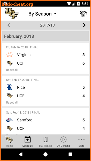 UCF screenshot