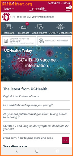 UCHealth screenshot