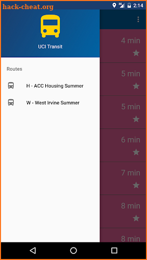 UCI Transit screenshot