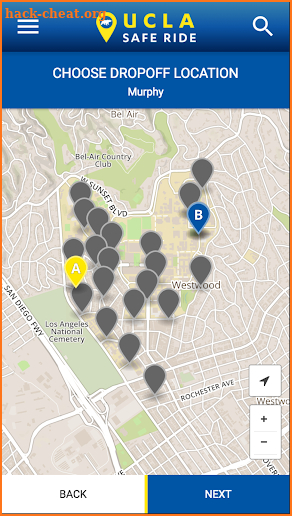 UCLA SafeRide screenshot