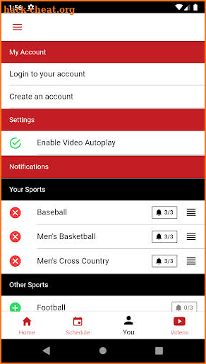 UCM Athletics screenshot