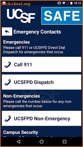 UCSF Safe screenshot