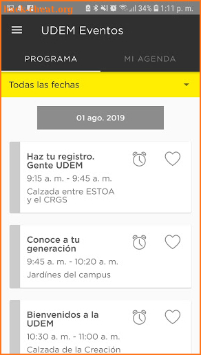 UDEM Eventos screenshot