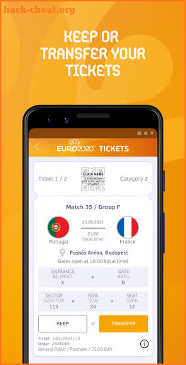 UEFA EURO 2020 Mobile Tickets screenshot