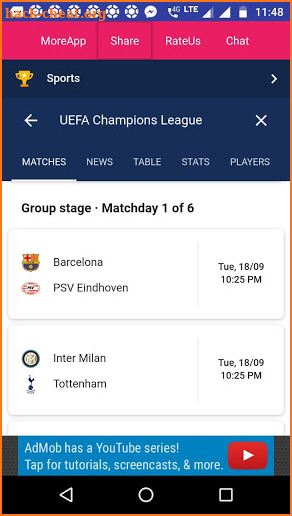 UEFA Football Champions League screenshot