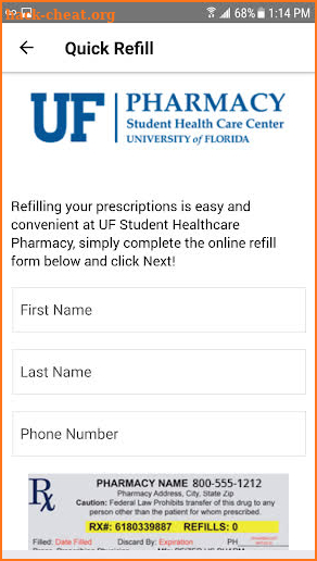 UF - Student Healthcare screenshot