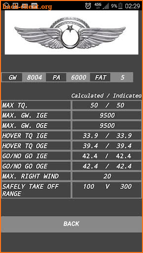 UH-1H Performance Planning ppc screenshot