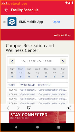 UH Campus Recreation screenshot