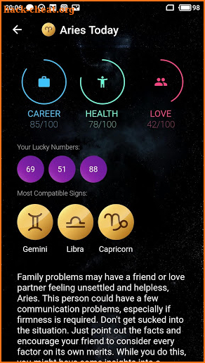 uHoroscope screenshot