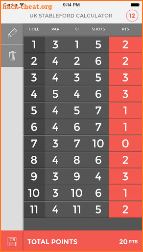 UK Stableford Calculator screenshot