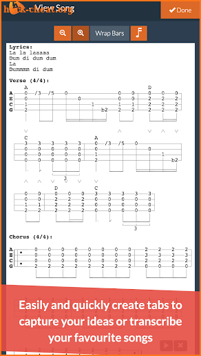 Ukulele Notepad - Tab Editor screenshot