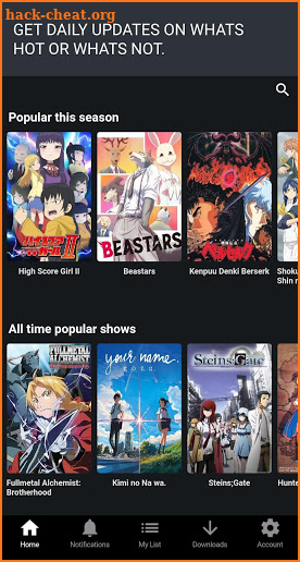 UltimaFlix - Organize Your Anime screenshot