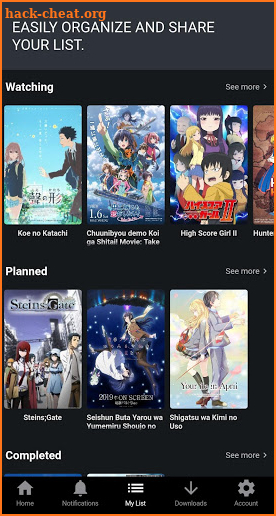 UltimaFlix - Organize Your Anime screenshot