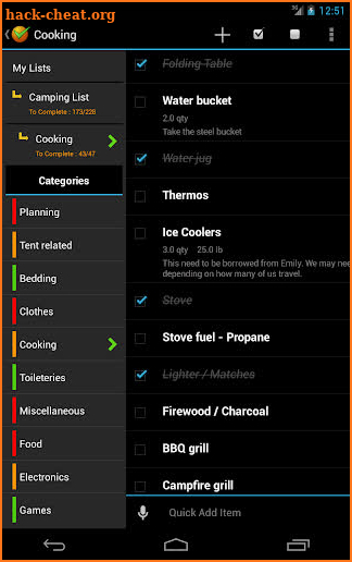 Ultimate Checklist screenshot