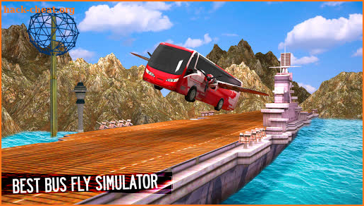 Ultimate Futuristic flying bus Driving Simulator screenshot