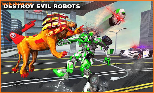 Ultimate Wild Lion Robot: Car Robot Transform Game screenshot