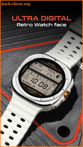 ULTRA Digital Retro watch face screenshot