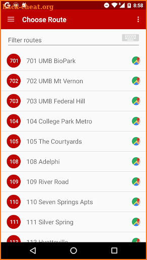 UMD Shuttle screenshot