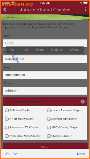 UMES National Alumni Assoc screenshot