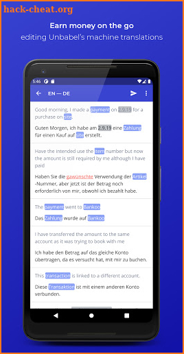 Unbabel for translators screenshot